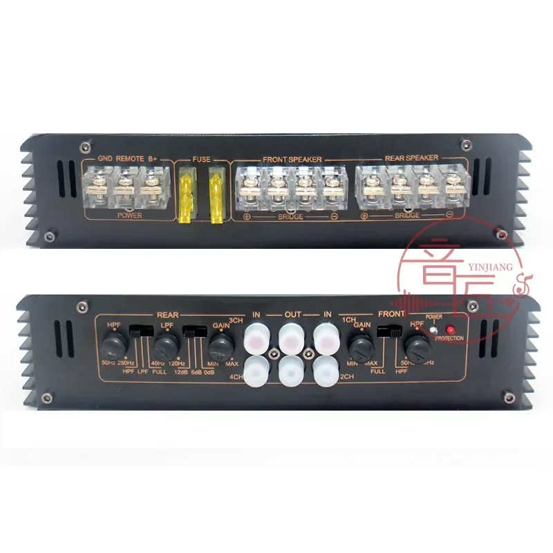 

Durable D9500F Power Amplifier 6800W Car Audio Modified Power Amplifier Class AB Four-way Car Four-channel