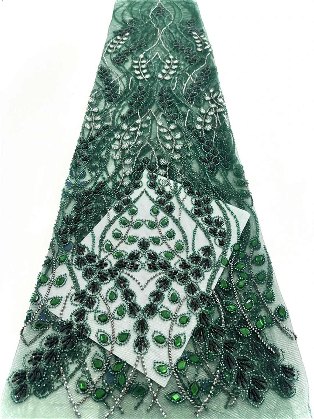 2025 African French Nigerian High End Tulle Lace Fabric With Beads Sequins Mesh for Embroidery Wedding Party Bride Sewing Dress