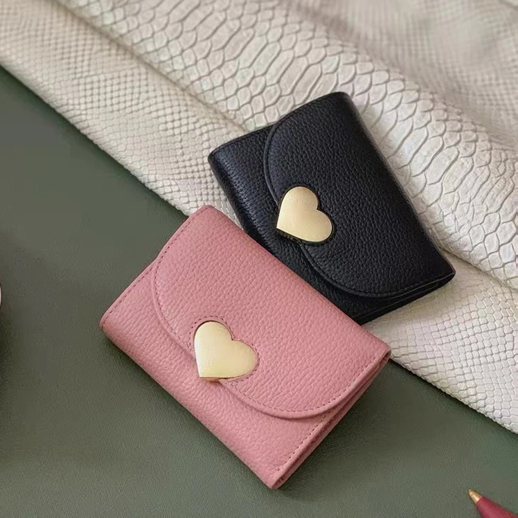 Genuine Leather Women Wallet Small Wallet Short Caw Leather Women Wallets Purses 2022 Female Purse Clutch