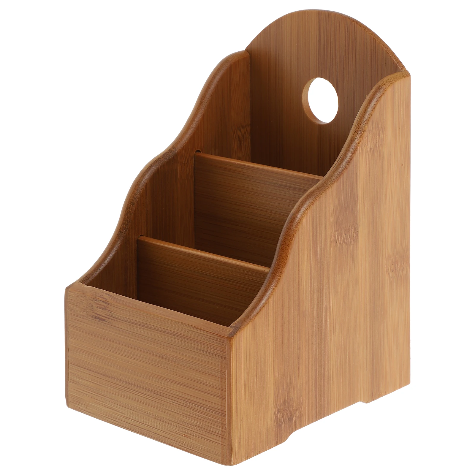 

Bamboo Storage Box Multi Compartment Container Rack Pen ganizer Sundries Holder Desk Phone Controller Storage Folder Document