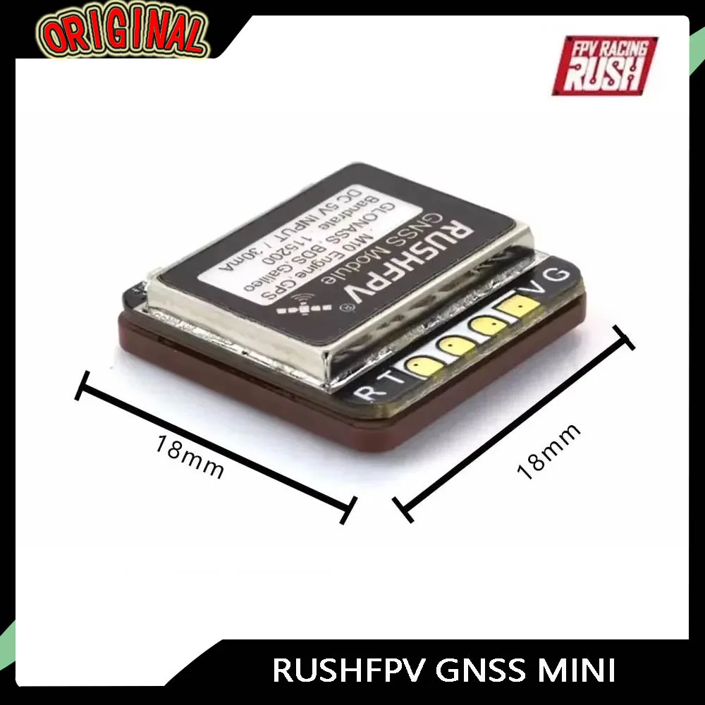 RUSHFPV GNSS MINI M10 UBX NMEA 듀얼 프로토콜 GPS 모듈 RC 비행기 FPV 장거리용 내장 세라믹 안테나
