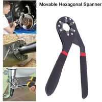 6/8 Inch Outer Hexagonal Wrench Clampable Adjustable Movable Hexagonal Spanner Anti Slip Handle Efficient Magic Wrench