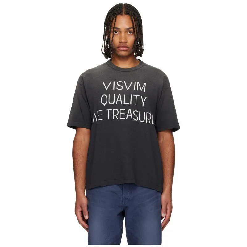 

Футболка с коротким рукавом VSVM KOFU 25AW JUMBO TEE S/S DMGD, черная, с эффектом потертости, лимитированная серия