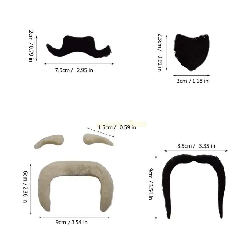 31BF Novelty Fake Mustaches,Mustache Party Supplies Adhesive Fake Beard Mustache