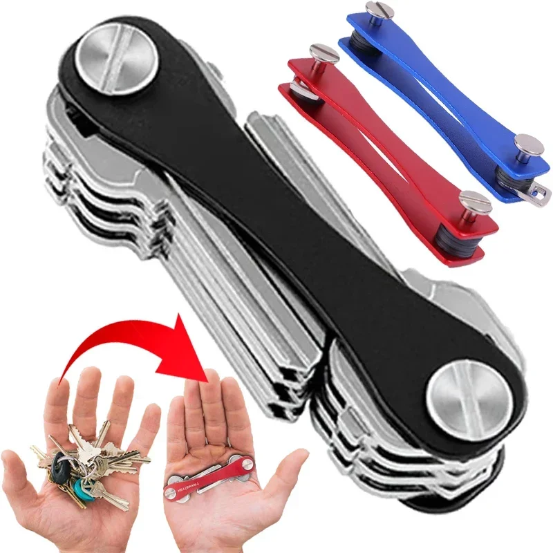 Smart Key Chain Mini Keychain Compact Key Decorative Holder Clip Home Storage Metal Key Clip Aluminum Organizer Keychain Outdoor