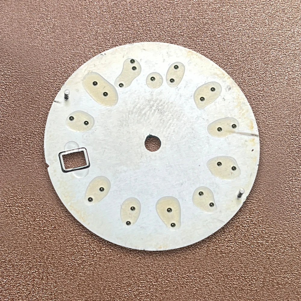 28.5mm S Logo World Dial Suitable For NH35/NH36 Movement Green Luminous Quality Dial Watch Modification Accessories