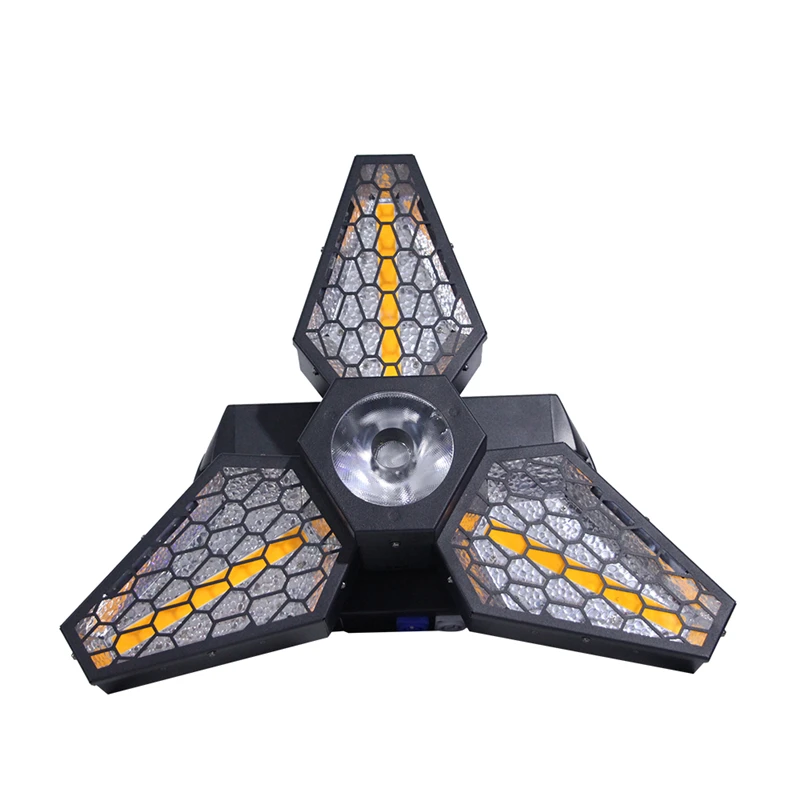 Mini Maple Leaves Rotating Background RGB Triangle LED Strobe Retro Light for bar nightclub