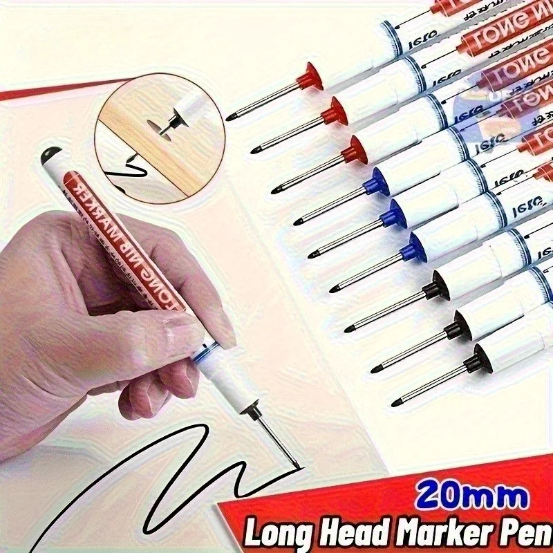 

Перманентные маркеры с длинным наконечником, инструменты для прецизионной маркировки, идеально подходят для проектов DIY, профессионального использования, водонепроницаемые, быстросохнущие