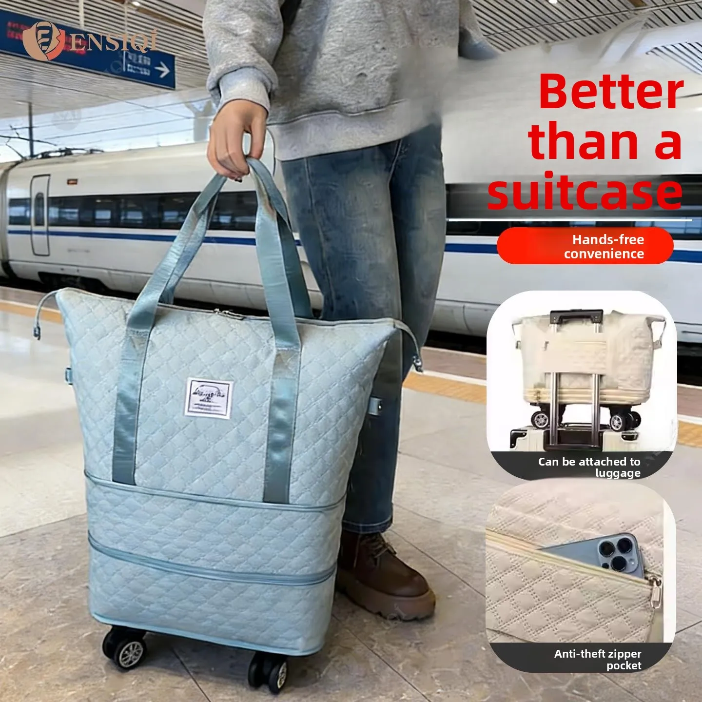 

Прочная дорожная сумка для женщин, студенческая сумка для общежития, легкая вместительная сумка для хранения одеял с универсальным ремнем