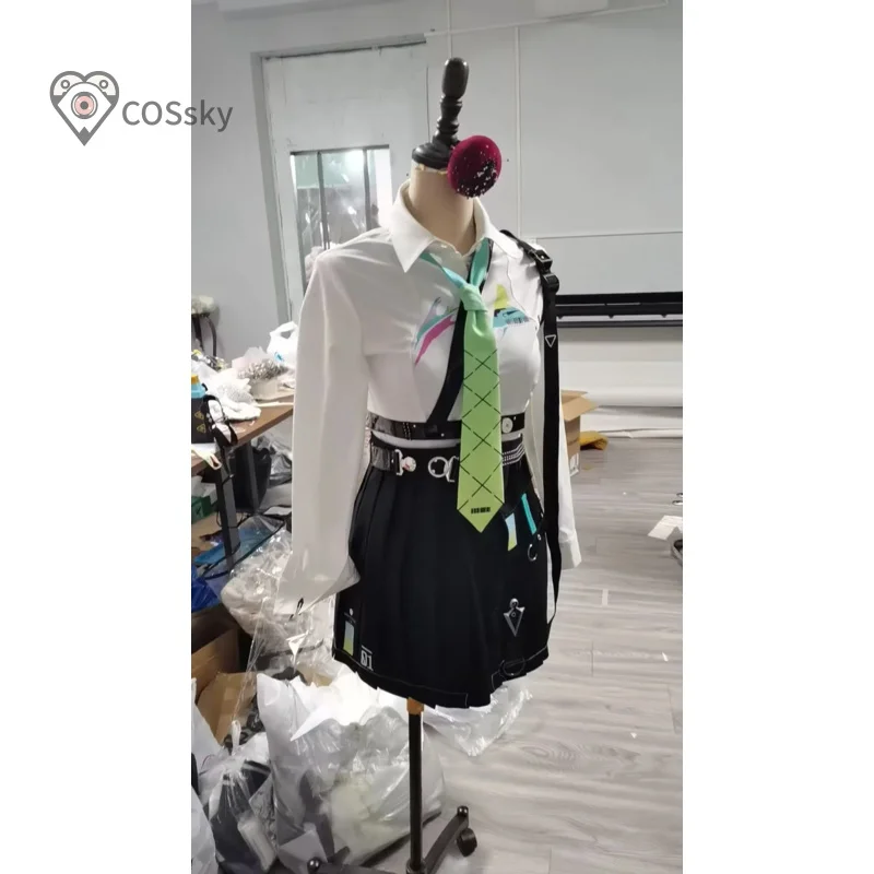 

Lynae ‌ Mornye Game Wuthering Waves Cosplay Costume Halloween Christmas Women's New shirts skirts necktie, props JK uniforms