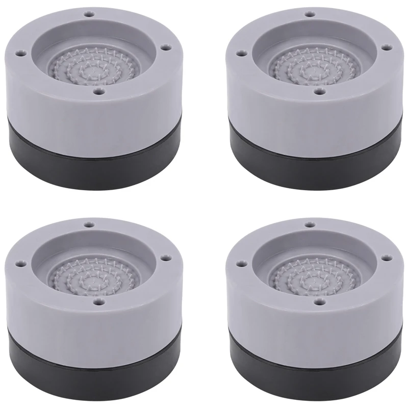 4 Pcs/Set Anti-Vibration Pads Rubber Noise Reduction Vibration Anti-Walk Foot Mount For Washer And Dryer Adjustable Height Washi