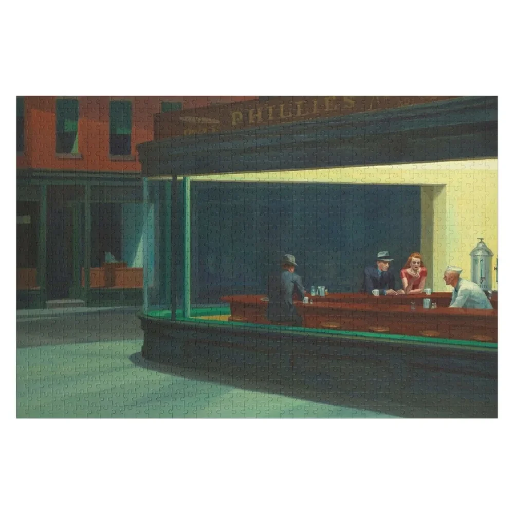 

Edward Hopper - Nighthawks Jigsaw Puzzle Custom Wooden Name Custom Gifts Toddler Toys Picture Puzzle