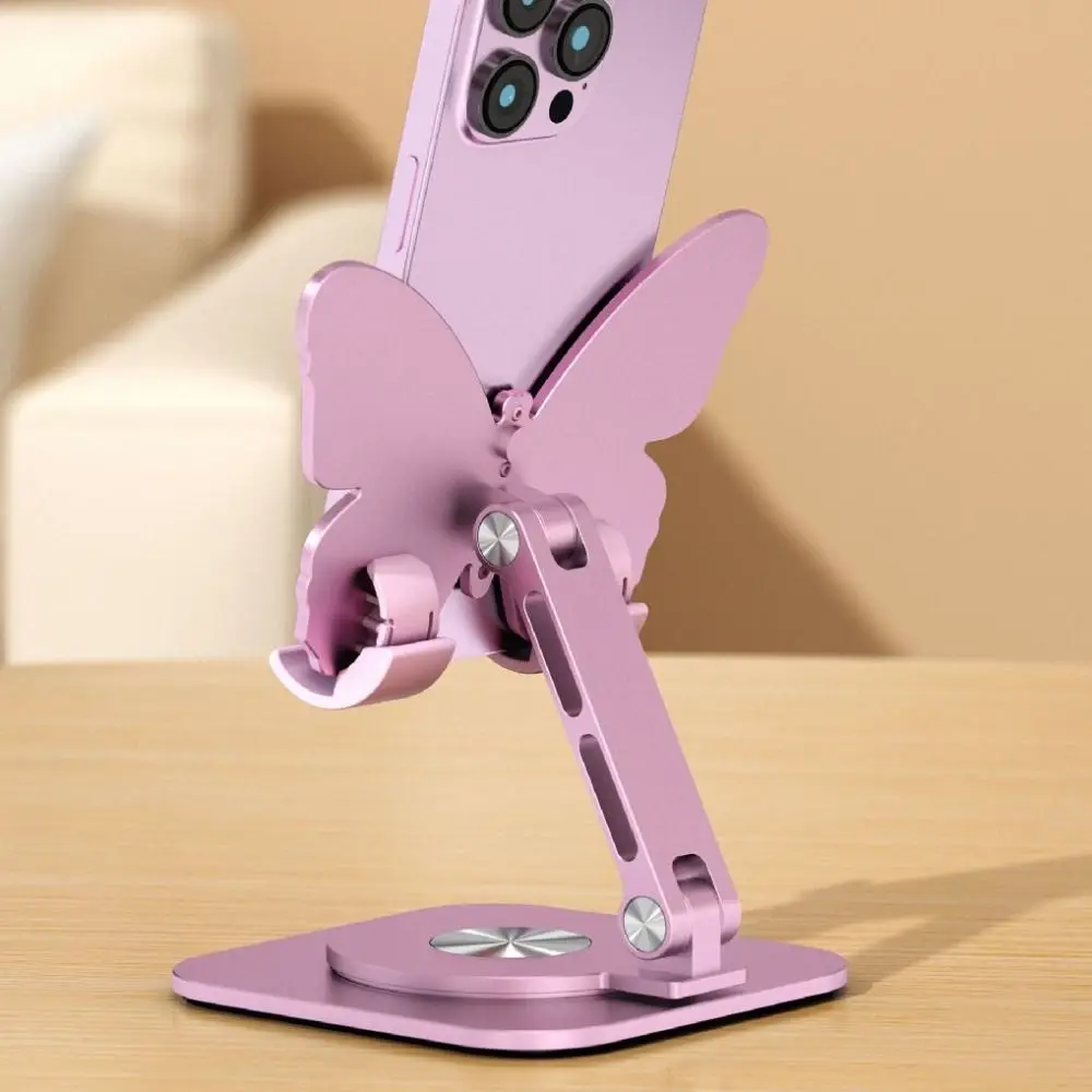 

Aluminum Alloy Mobile Phone Holders Butterfly 360 Degree Rotating Mobile Phone Stand Universal Adjustable Tablet Stand