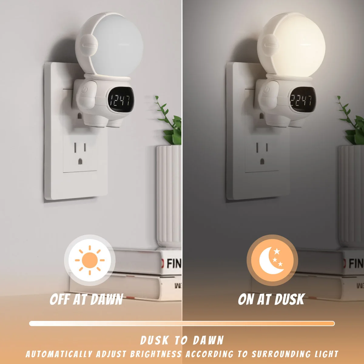 LED Astronaut Night Light Remote Control Wall Lamp Dining Room Study Balcony Aisle Lamps Personality Decorations Spaceman Lights