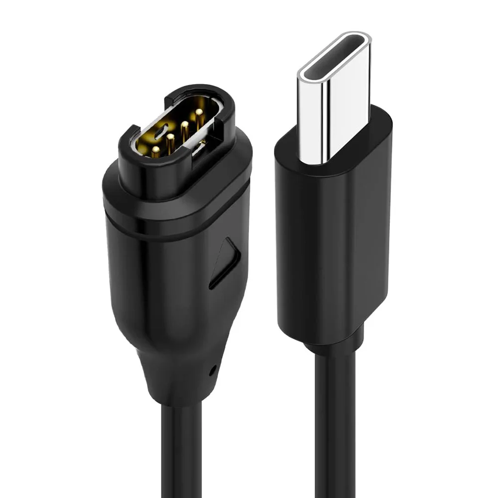 Cabo de Carregamento Tipo-C para Relógio Garmin Fenix 8 7 6 5/Venu 4 3 3S SQ, Carregador Tactix 8 7 para Vivoactive 6 5/Instinct 3, Cabo USB-C