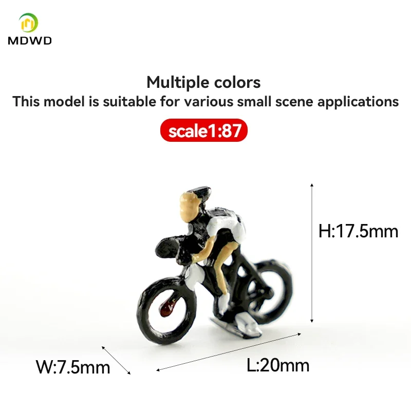 Model Railway HO Scale 1:87 Cyclist Photographer Cycling 15 Different Poses Bicycle Motorcycle