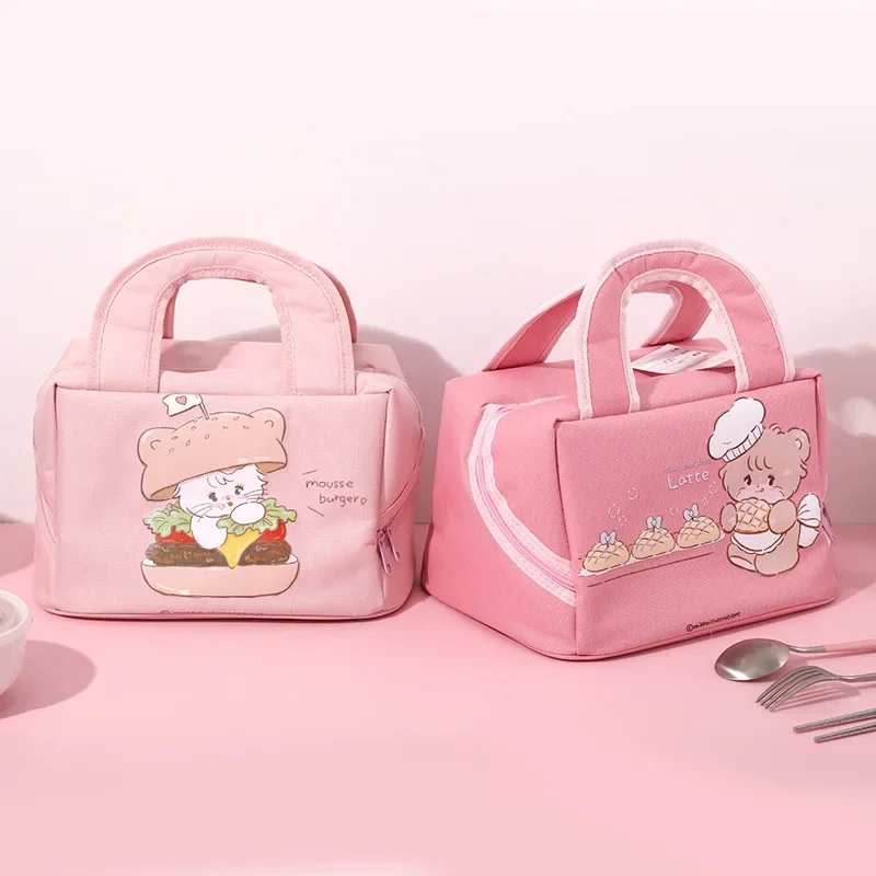 Cute Cartoon Lunch Box Bag Insulated Tote Bag Bento Bag Lunch Bags for Women Cooler Bags Back To School Lonchera Para Almuerzo