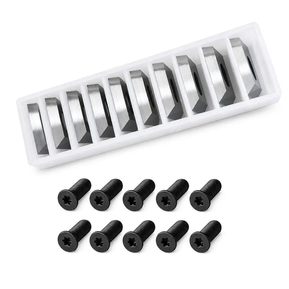For LOFETOOL Solid Carbide Reversible Knives For Wood Planer Spiral Cutterhead Milling Woodworking Machine Parts 14.3mm Square