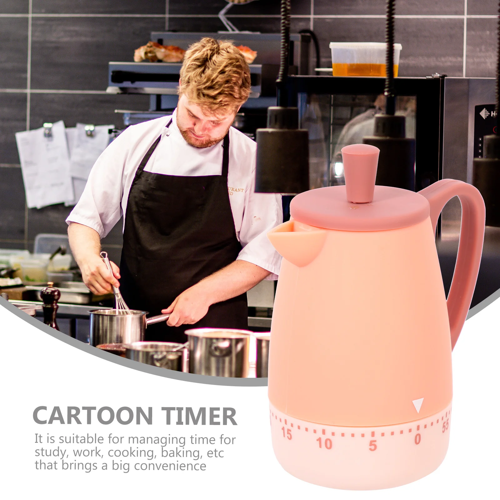 

Adorable Kitchen Timer with Mechanical Movement for Baking Cooking and Studying Learning Countdown Device Home Office Time