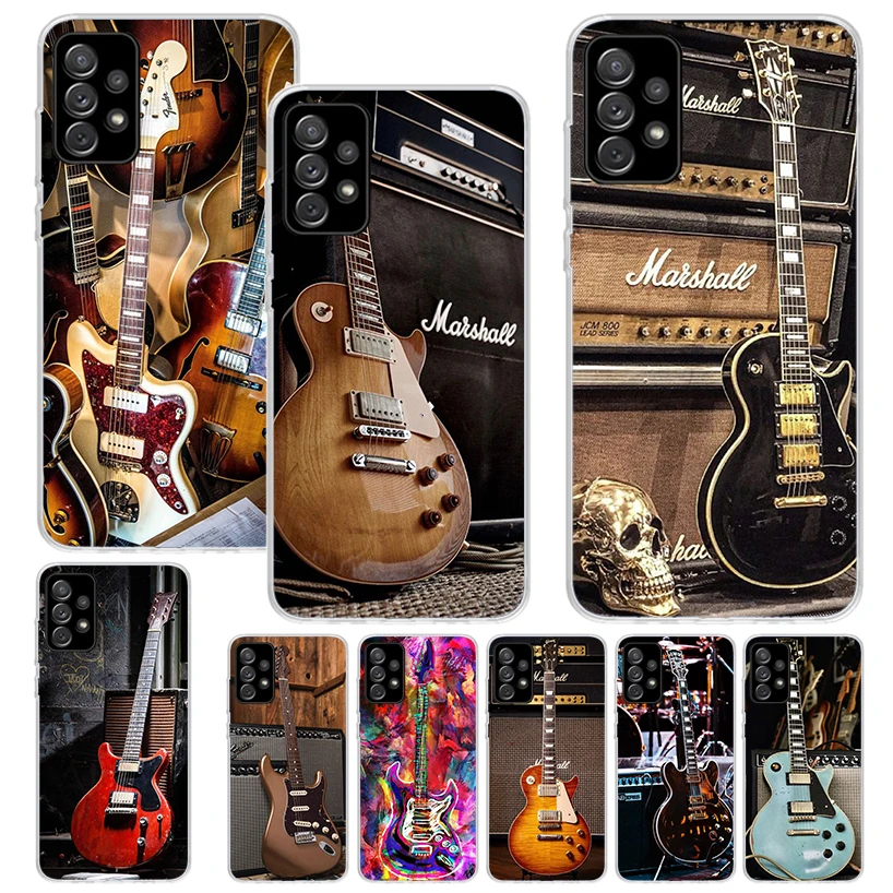 Music Score Musical Violin Guitar Phone Case For Samsung Galaxy A15 A55 A14 A54 A13 A53 A12 A52S A25 A24 A35 A34 A23 A33 A22 A32