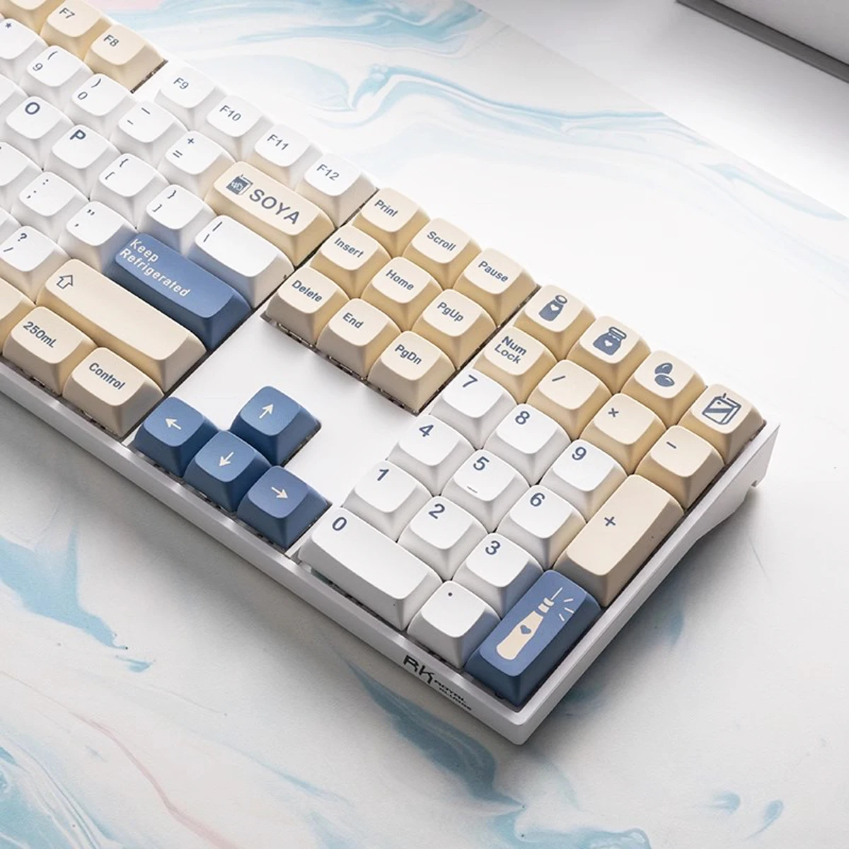 GMK Soy Milk Theme Keycaps 144 Keys PBT Keycaps Dye Sublimation For Cherry Gatrron MX Switches Mechanical Keyboard XDA key caps