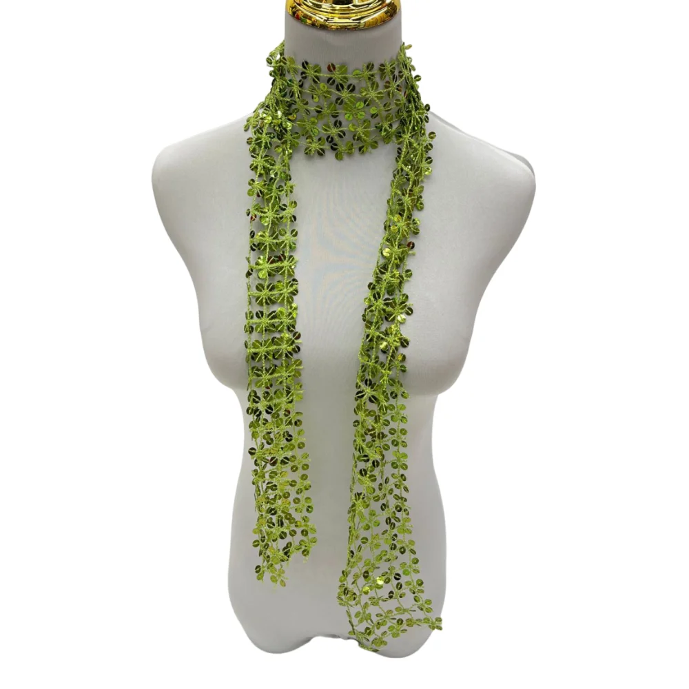 

Модный блестящий шарф с блестками в форме цветка, полый шарф для танца живота, блестящий украшенный элегантный сверкающий аксессуар для волос для девочек