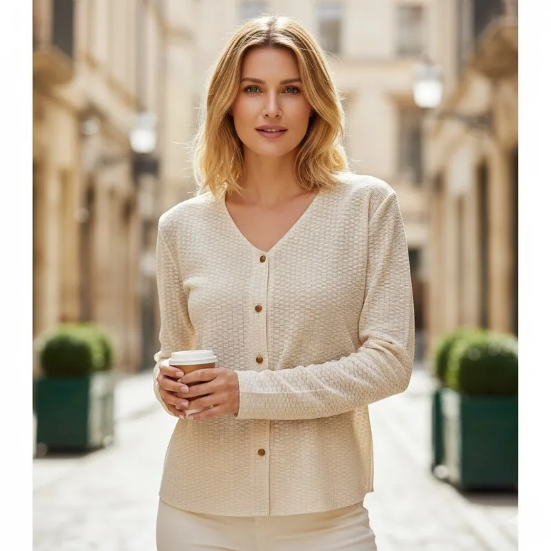 

Miyake Pleated Jacket 2026 Spring Elegant Solid Single-breasted Cardigan Jacket New Women's Loose Sticky Long-sleeved Jacket