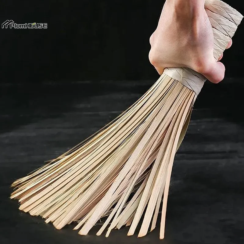 Kitchen Natural Bamboo Pot Washing Brush Bamboo Wok Cleaning Whisk Brush Household Kitchen Clean Tool With Comfortable Handle