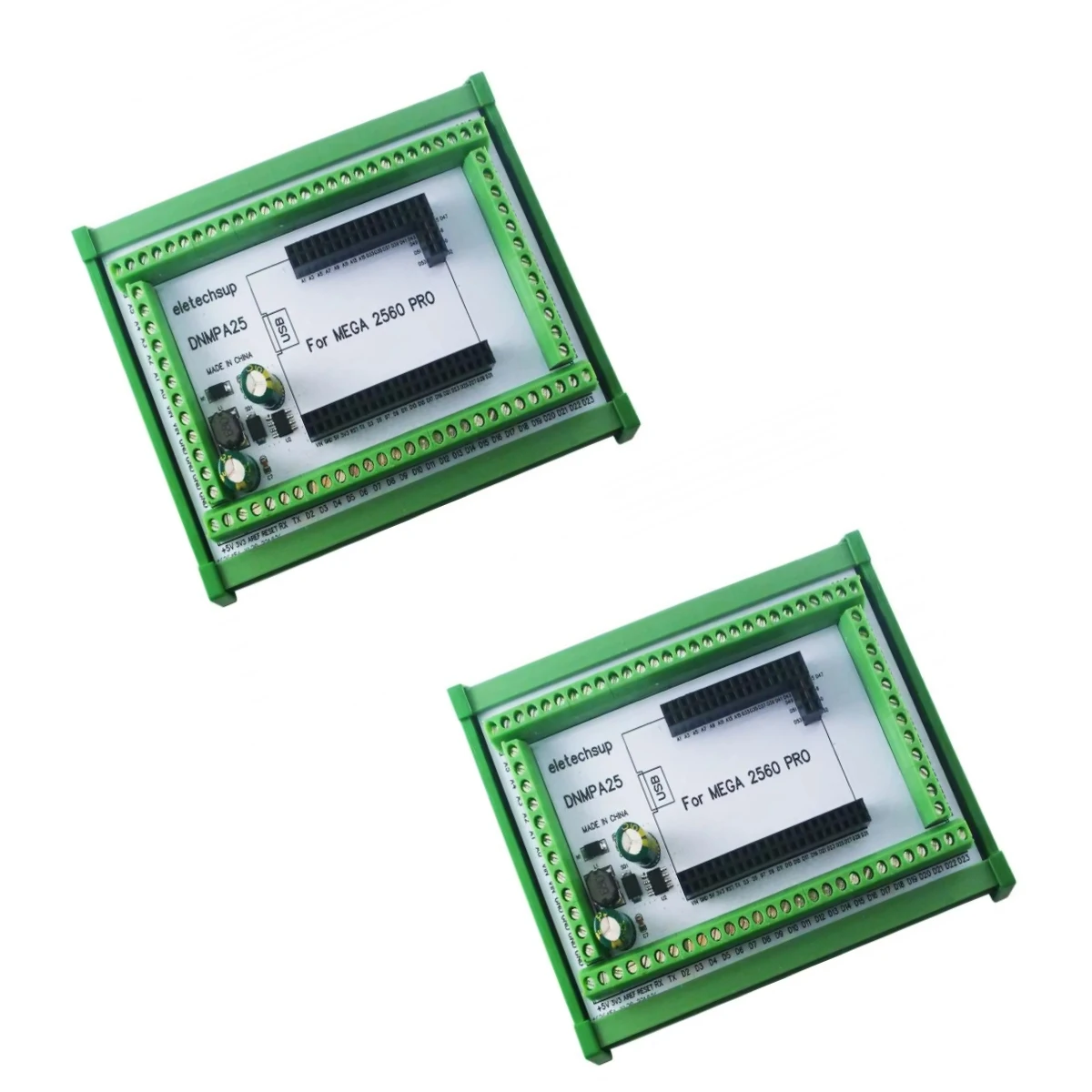 

2PCS 2A Converter MEGA2560 PRO DIN Rail Expansion Board DC-DC 5V 3.96mm Mount Screw Terminal Block Adapter Module For Arduino