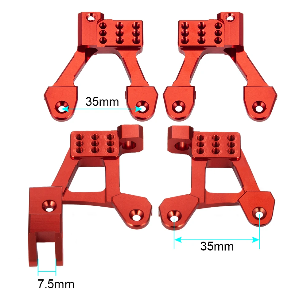 Cibidao torre de montagem de choque dianteiro e traseiro de metal para axial scx10 ii 90046 90047 90059 90060 1/10 rc crawler modelo de carro peças de atualização