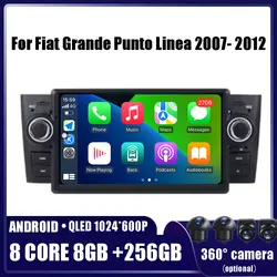 Android OS for Fiat Grande Punto Linea 2007- 2012 Car Radio Stereo Multimedia Navigation Video Player GPS Wireless 4G WIFI DSP