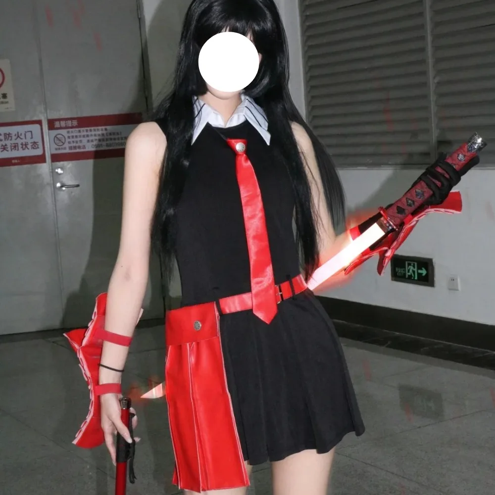 Akame Ga Kill! Akame Cosplay Costume Full Set in Stock Black JK Uniform Skirt Suit Adult Women Party Halloween Comic Con Outfit