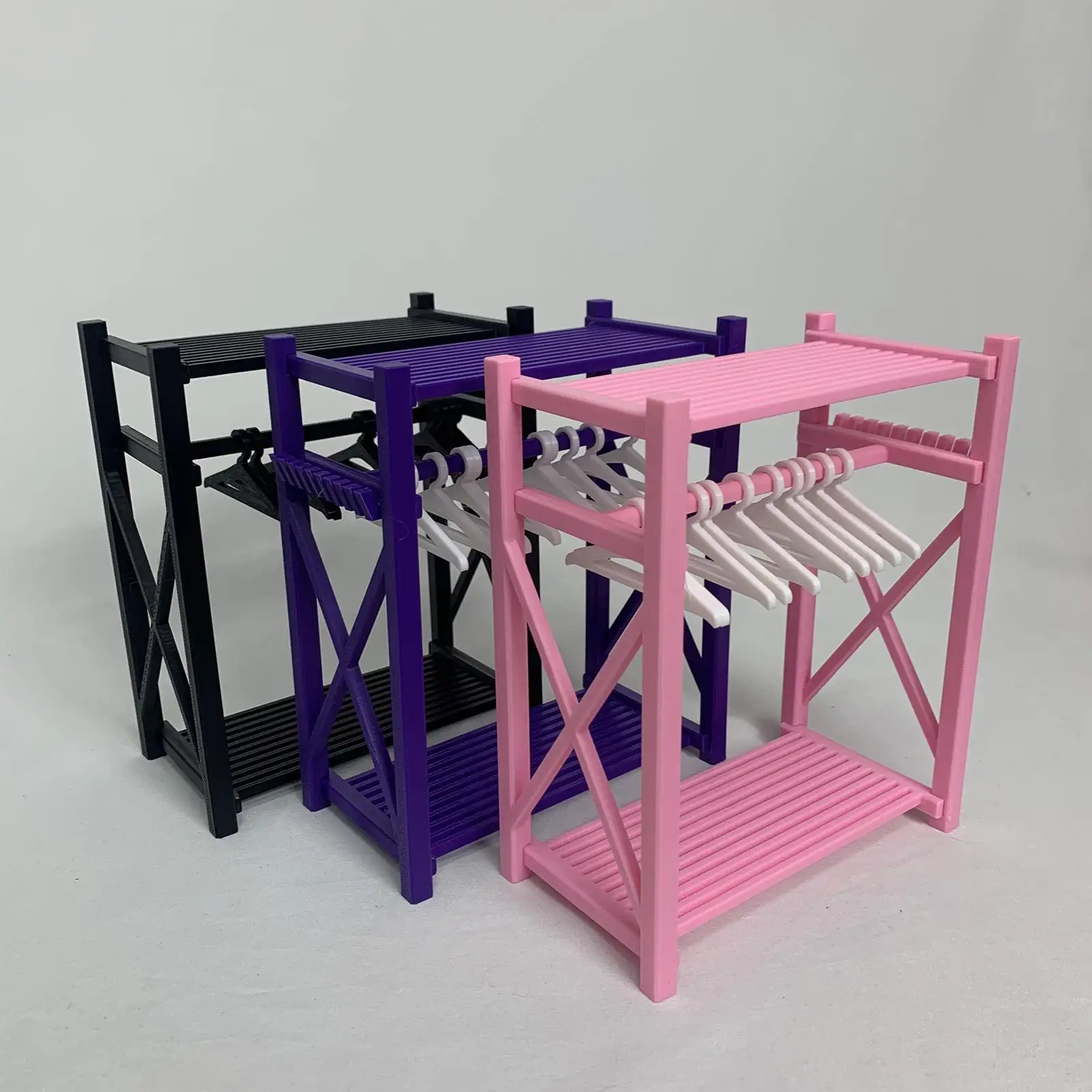 Accessoires de garde-robe pour maison de poupée, meubles miniatures pratiques, cadeau d'anniversaire