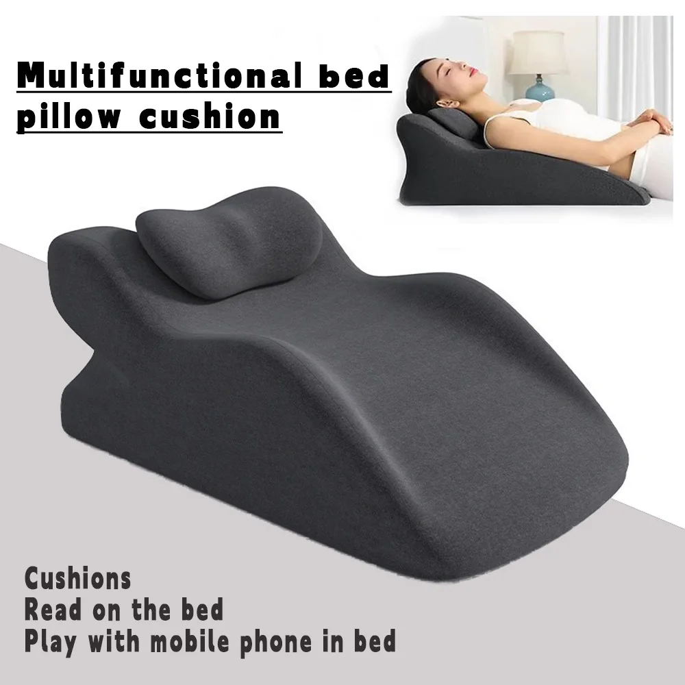 

Multifunctional sleeping pillow lying on the bed, multifunctional position lying on the bed, reading on the bed, sleeping on the