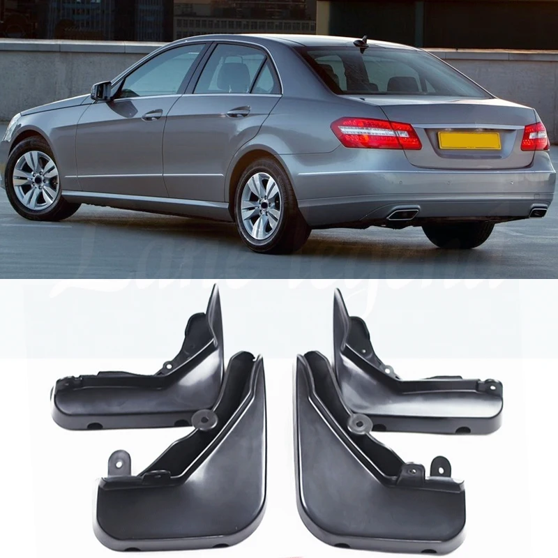 Set Molded Mud Flaps For Mercedes Benz E Class E-Class W212 2008-2013 Mudflaps Splash Guards Front Rear Mudguards 2009 2010 2011