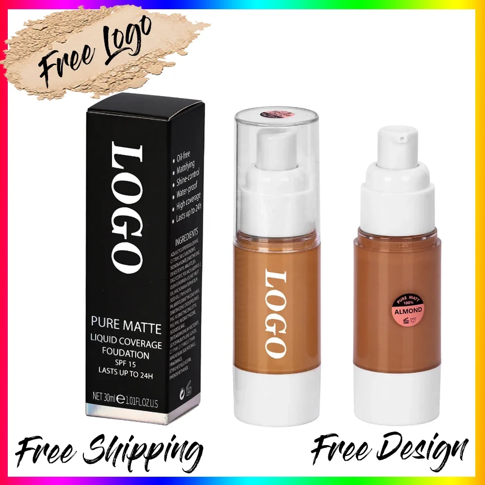 

Foundation Private Label Oil Free Vegan Matte Liquid Foundation Waterproof Long-lasting Makeup Foundation