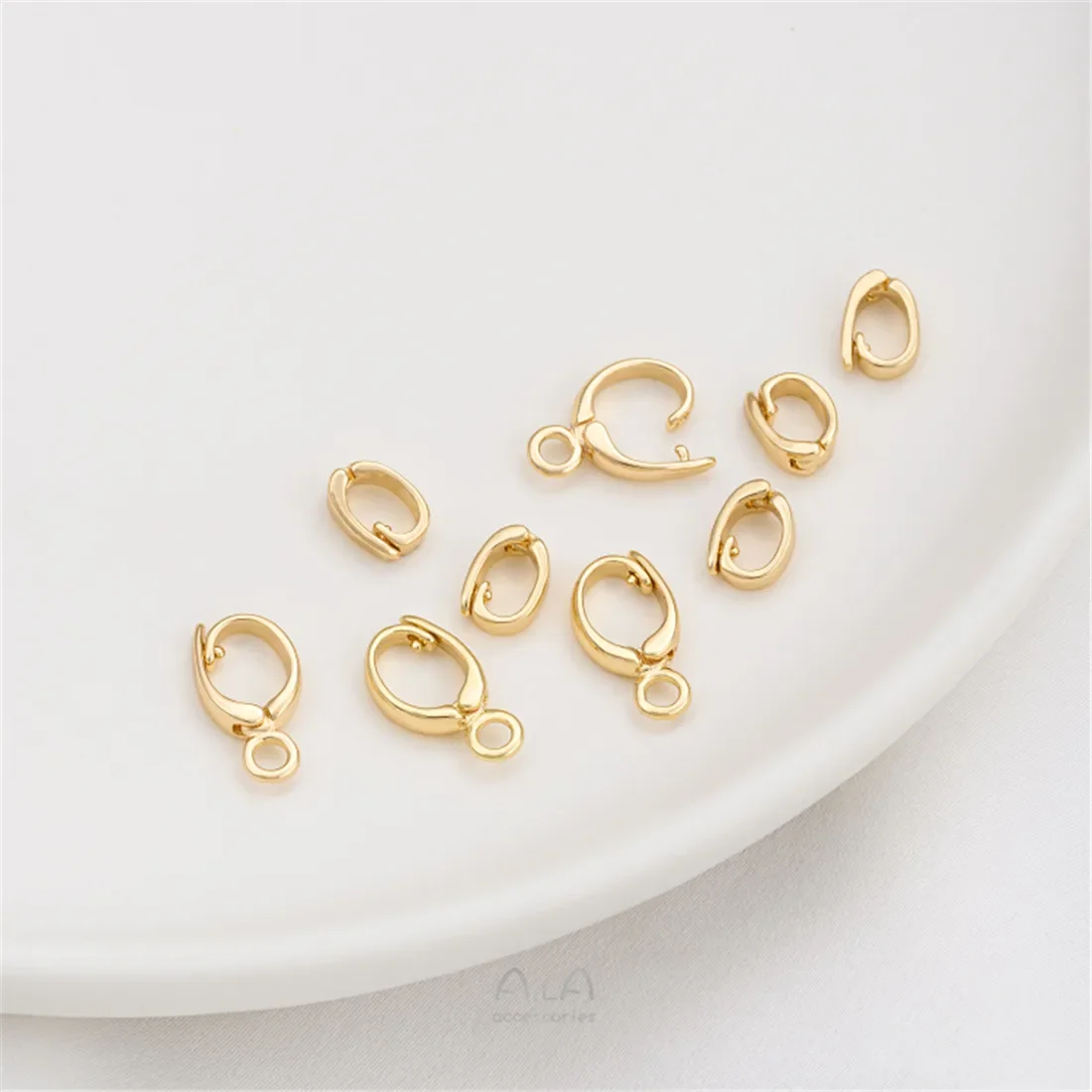 

14-каратное позолоченное универсальное кольцо с кольцами, жемчужное ожерелье, пряжка, кольцо, кулон, ювелирные изделия ручной работы, аксессуары B974