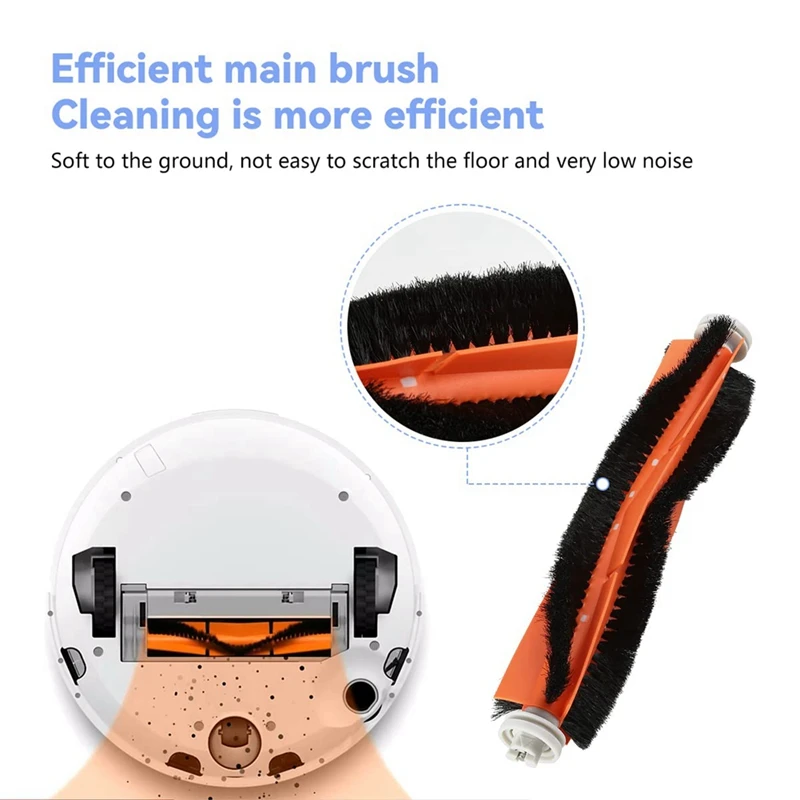 Запчасти для пылесоса Roborock S50 S51 S55 S5 S6 S5max, основная и боковая щетки, фильтр НЕРА