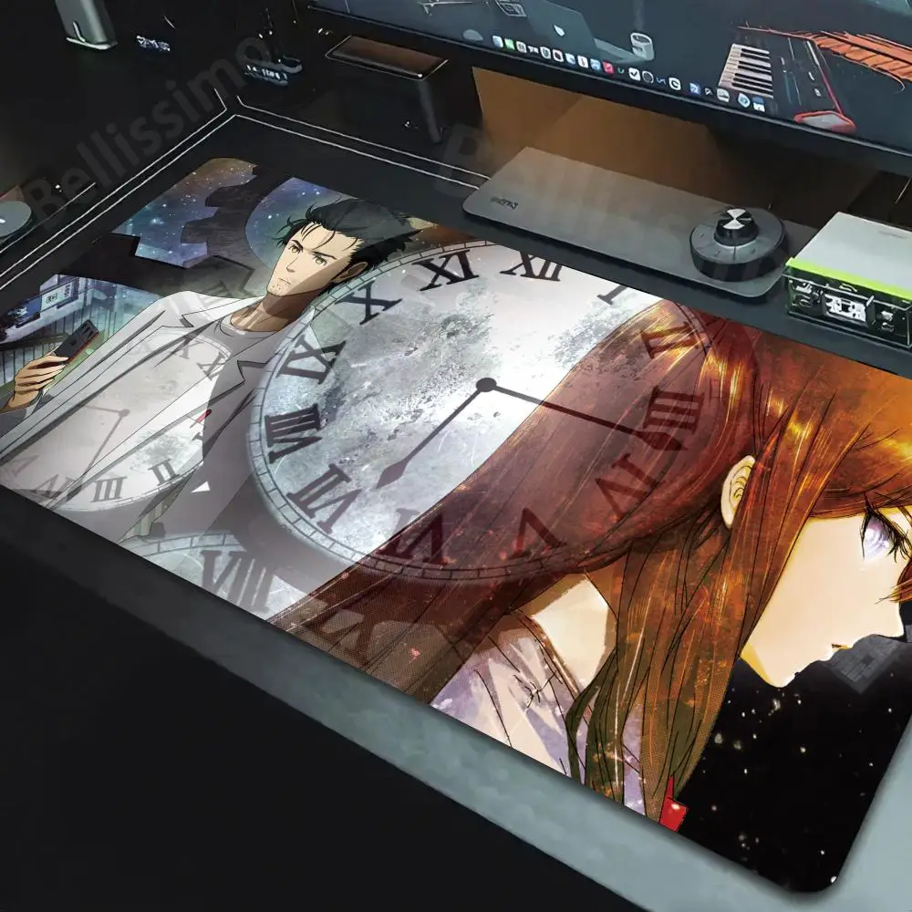 Steins Gate Mouse Pad Gamer Pad Big Gaming Mousepad XL Mouse Mat Keyboard Mat Desk Mat Table Carpet Mausepad Computer Laptop Pad