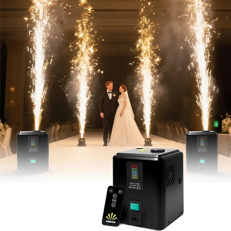 CABE-FX ウェディングイベント用ミニコールドスパークマシン ポータブル自動安全遮断機能付き EUプラグ