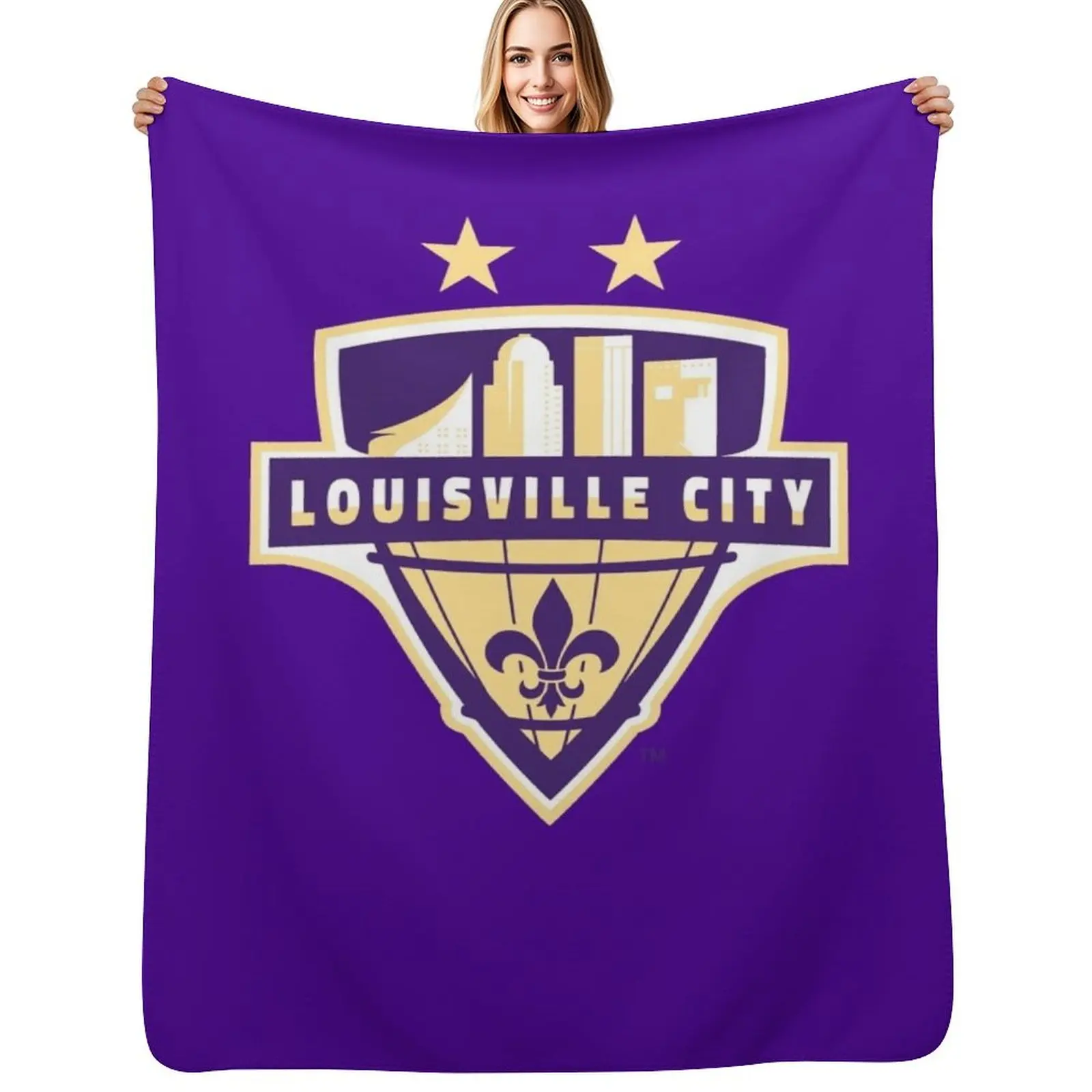

Louisville City Throw Blanket Stylish Decor Blanket Gift for Friends Roommate