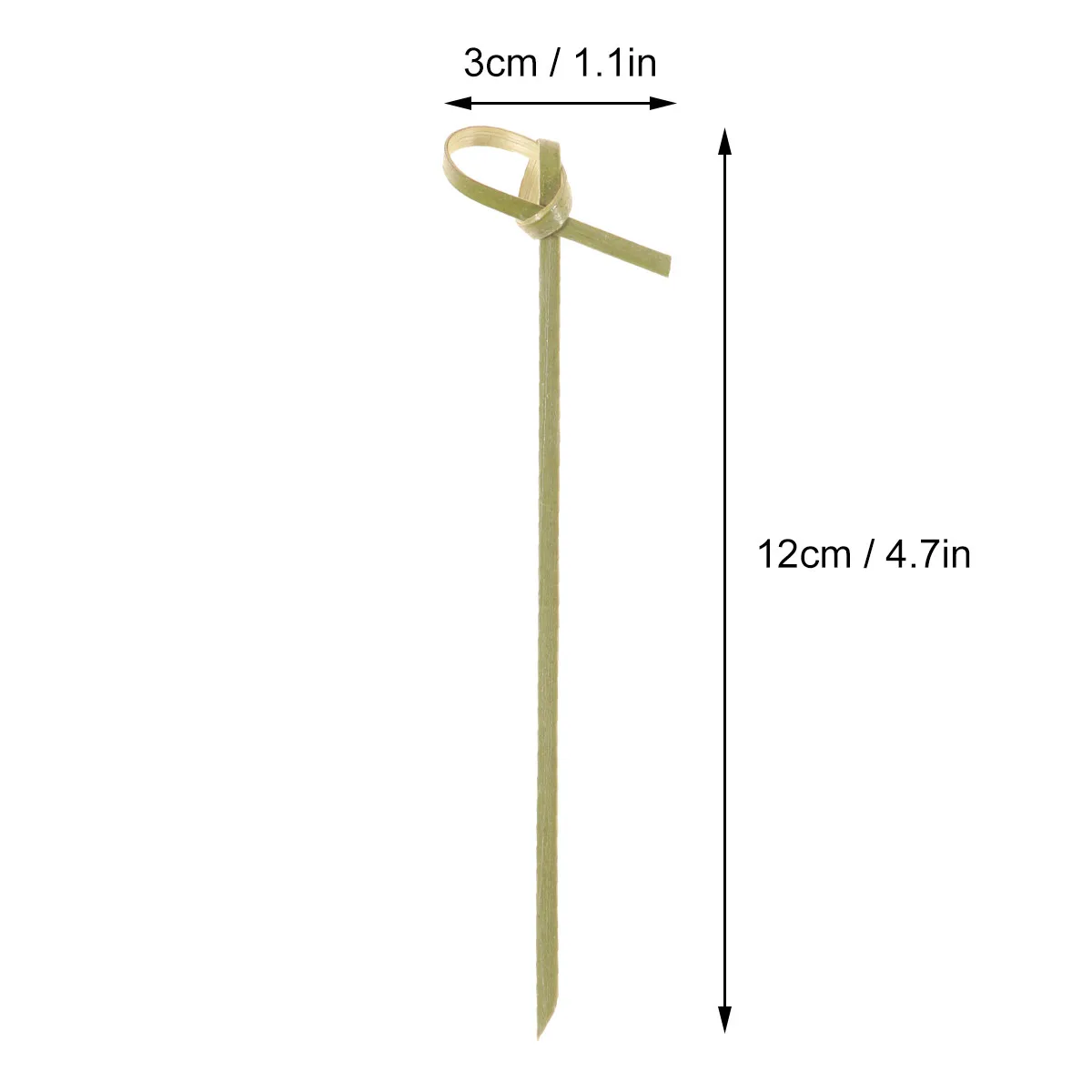 200Pcs Bamboo Cocktail Picks 12Cm Thick Knot Design Red Bead Decor Sturdy Safe for Bar Ktv Home Party Appetizers Fruit Garnish