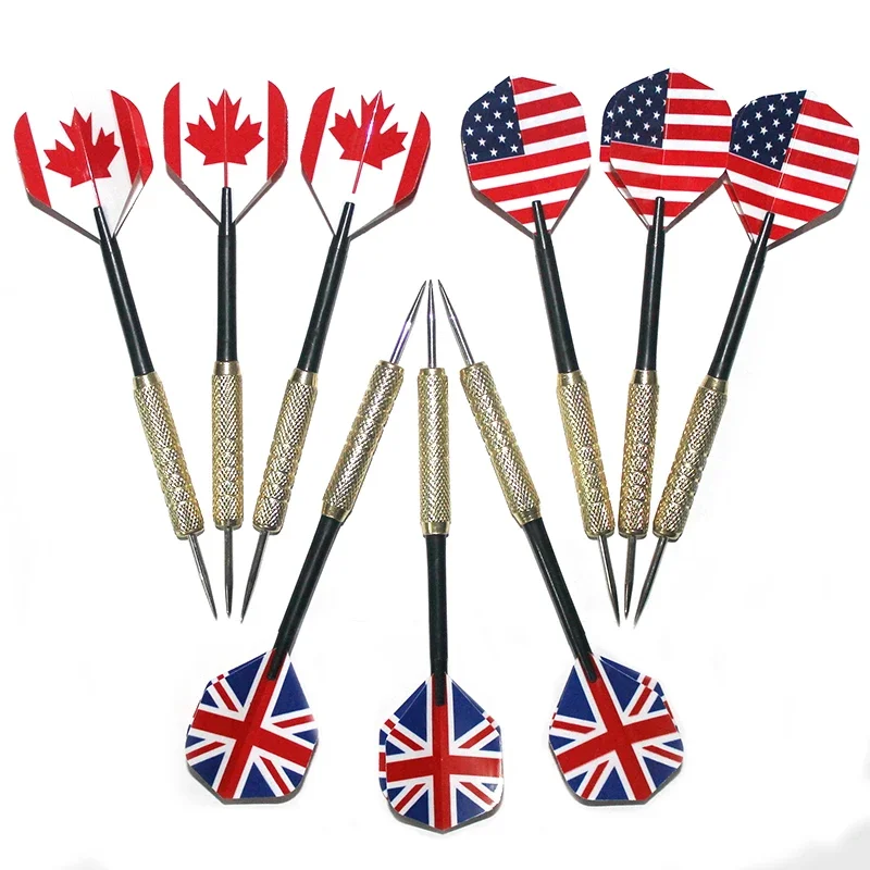 18g Professional Copper Steel Needle Tip Darts Brass Shafts 6PCS Hobby Throwing Toys