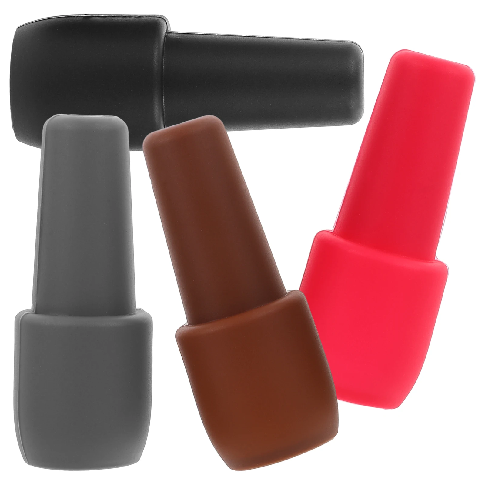 

4pcs Corks Stoppers Silicone Seals Bottle Plugs Red Gray Colors Airtight Preserve Opened