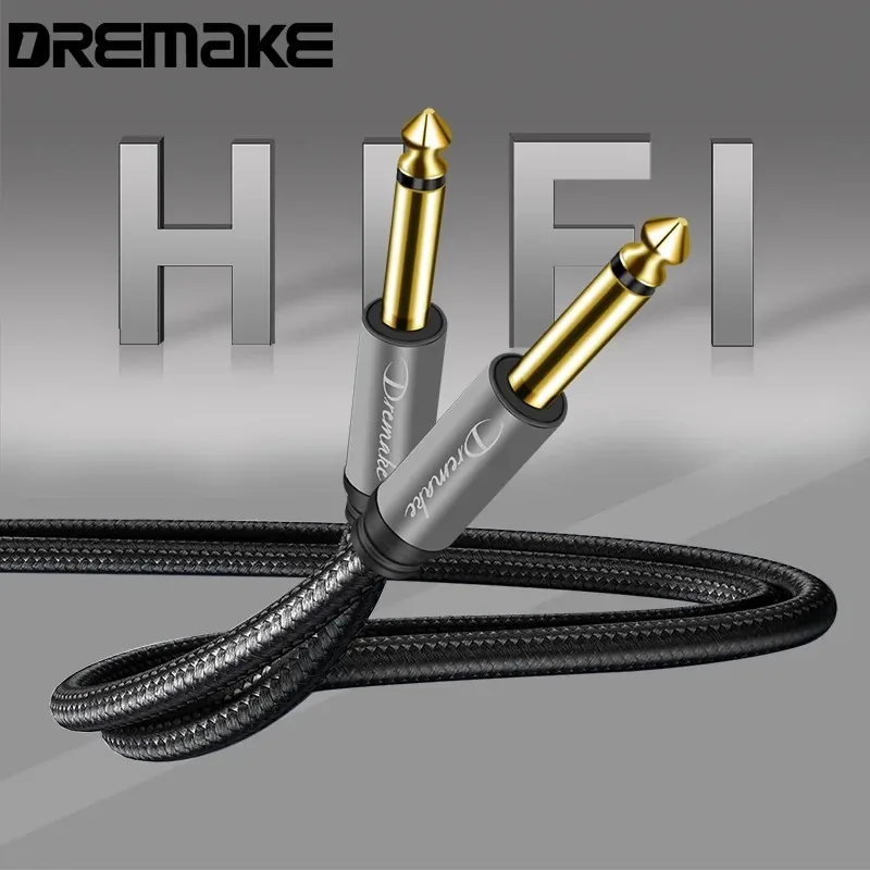 

TS 6,35 мм моно гитарный кабель, разъем 6,5 мм, 1/4 дюйма, штекер-папа, бас-клавиатура, инструментальный кабель для электрической мандолины Pro Audio