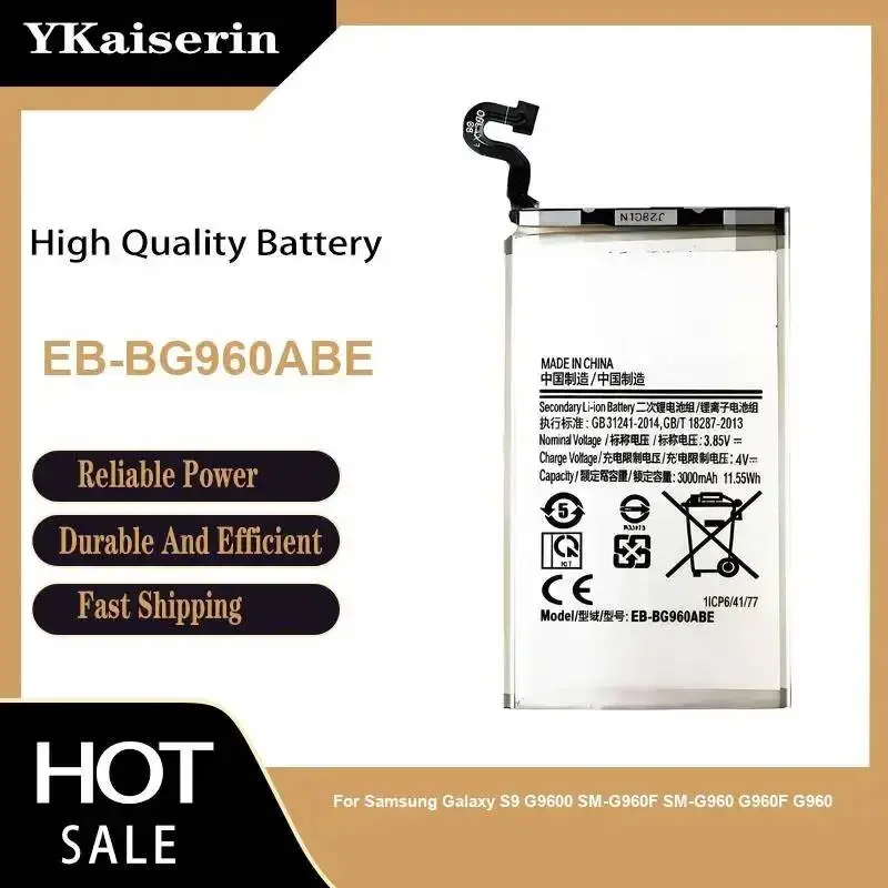 

Аккумулятор для мобильного телефона EB-BG960ABE для Samsung Galaxy S9 G9600 SM-G960F SM-G960 G960F G960, надежная работа, 3000 мАч
