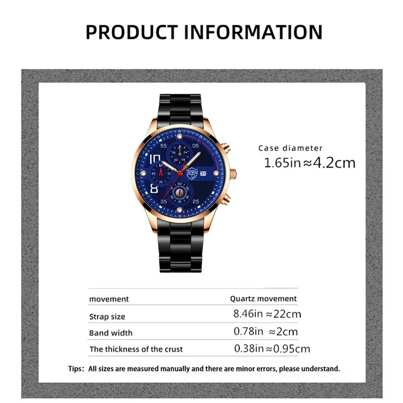 Luxury Fashion Mens Calendar Watches Men Business Watch Male Stainless Steel Quartz Wrist Watch Calendar Luminous Clock