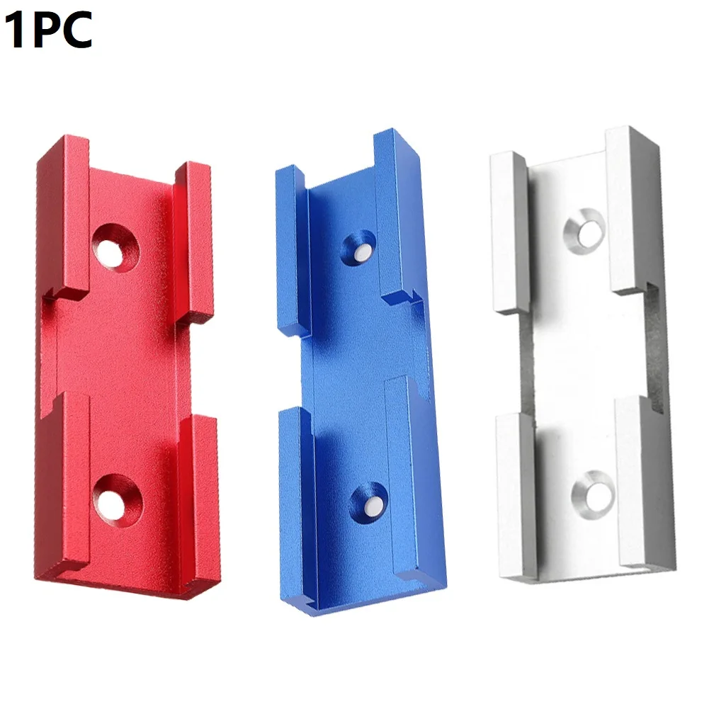 1pcs Woodworking Universal Chute Cross Track Connector T-Track Intersection Parts Aluminum Woodworking DIY T Slot Cross Tools