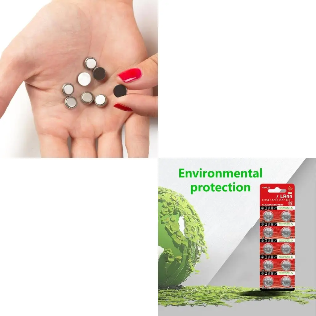 1 Sheet LR44/AG13 Button Cell Batteries Stable Power Solution for Remote Toy Calculator Watches and Small Electronics