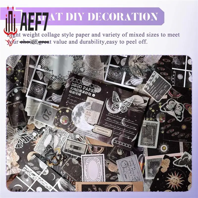 

AEF7-100 шт. винтажная наклейка для скрапбукинга для мусорного журнала, художественное эстетическое украшение, сделай сам, коллаж, альбом, фоторамки